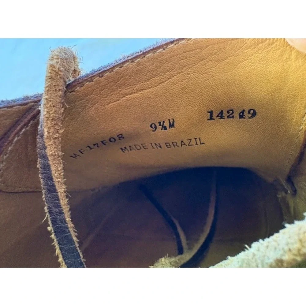Peter Millar Men Brown Leather Suede Lace Up Chukka Ankle Moc Toe Boots Sz 9.5 M